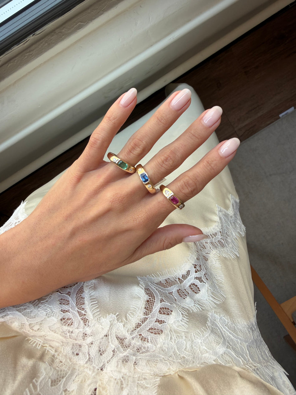 Anillo chunky gem