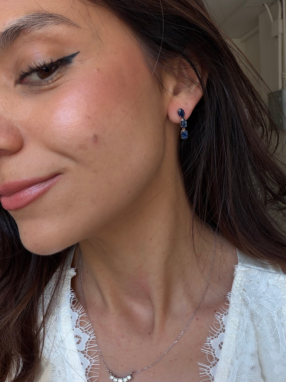 Aretes zafiros