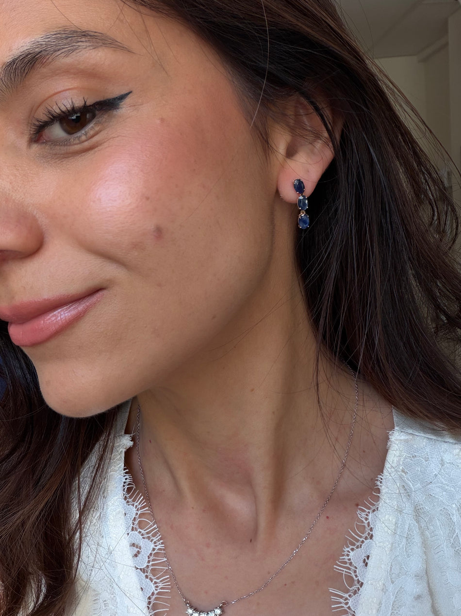 Aretes zafiros