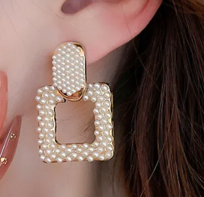Aretes Square Pearls