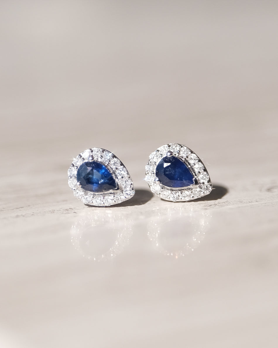 Aretes Gotita- Esmeraldas o Zafiros