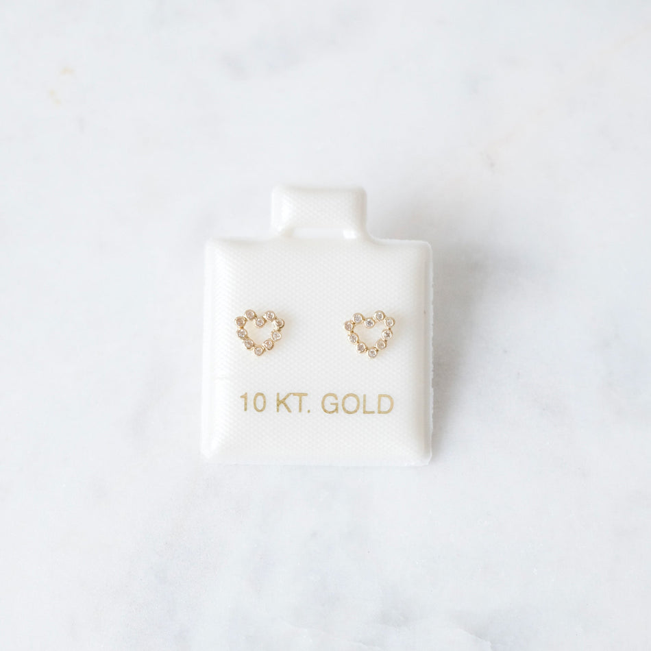 Aretes Corazón 10k