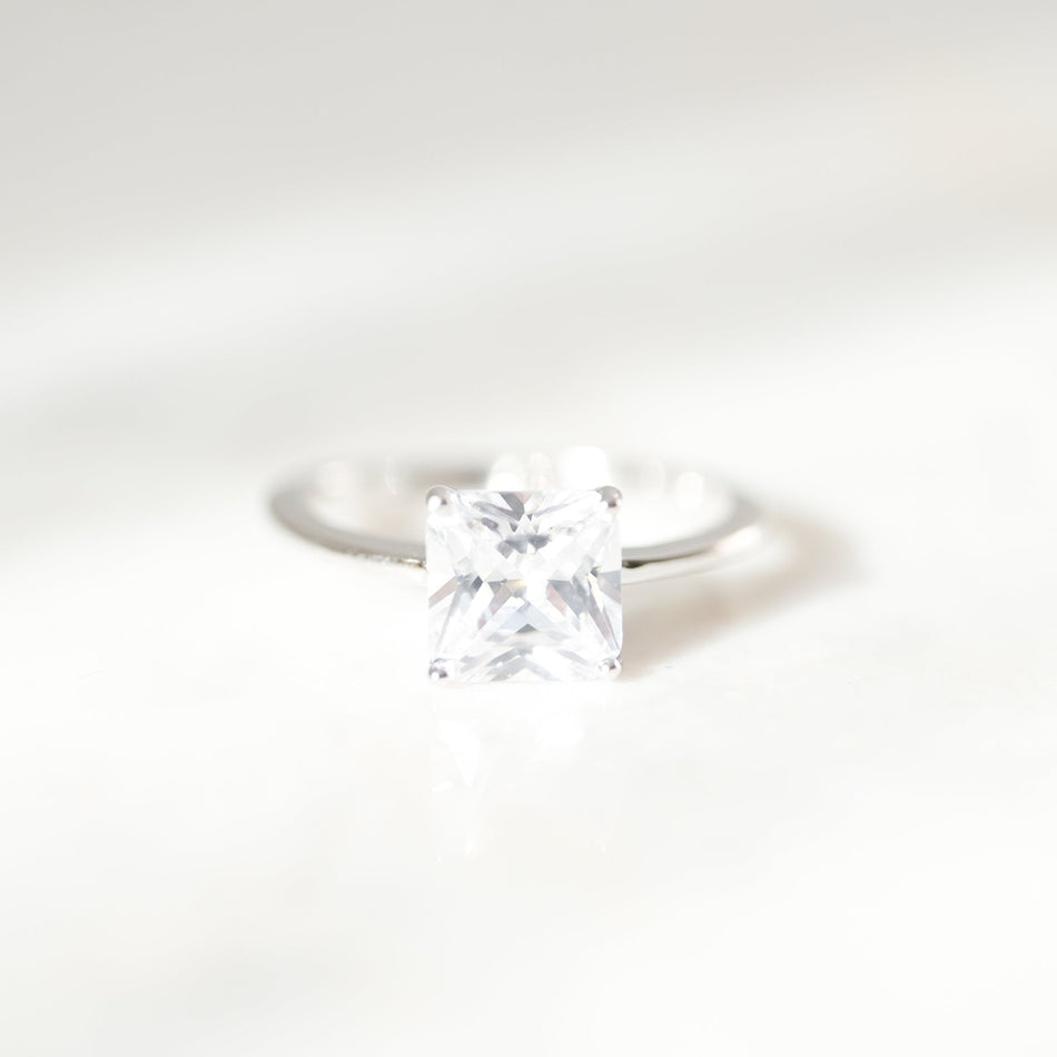 Anillo Square Love Plata