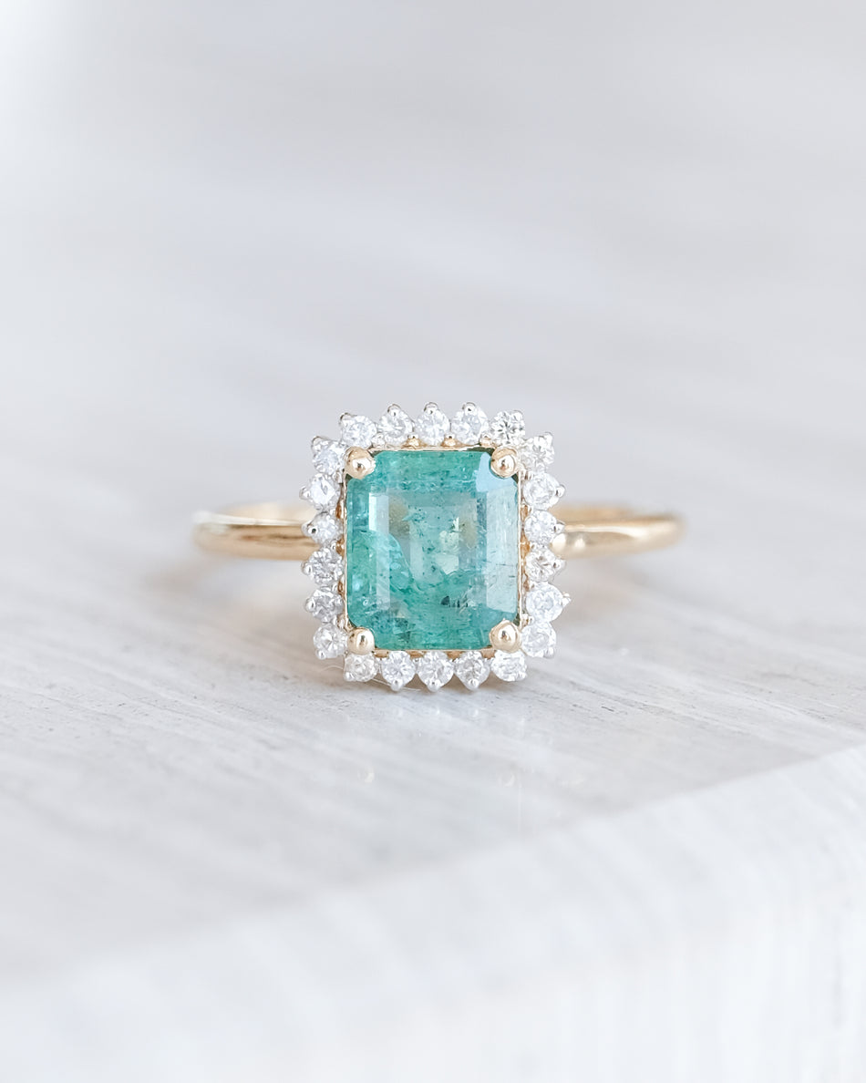 Anillo Esmeralda colombiana 1.22ct