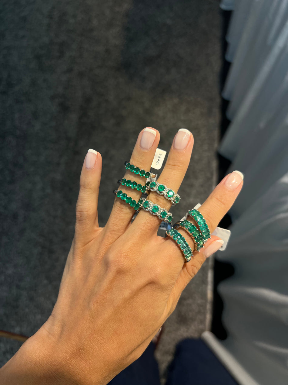 Anillos Esmeralda y Plata 925