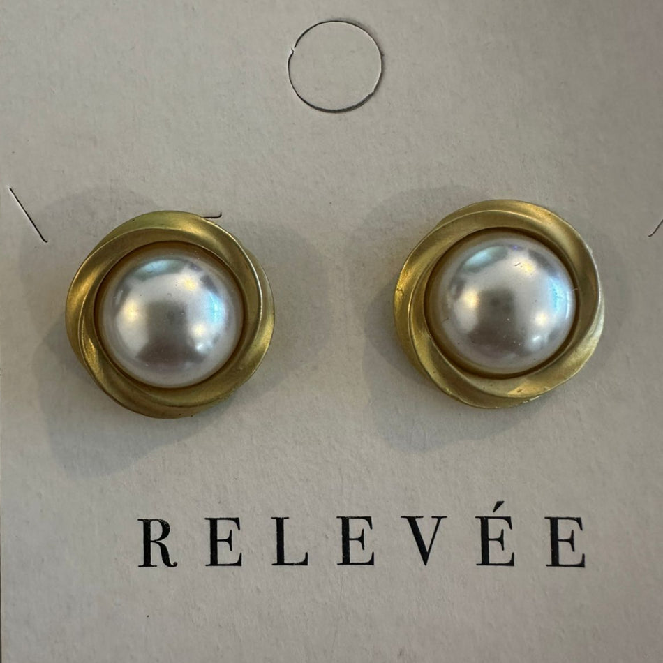 Aretes perla ronda
