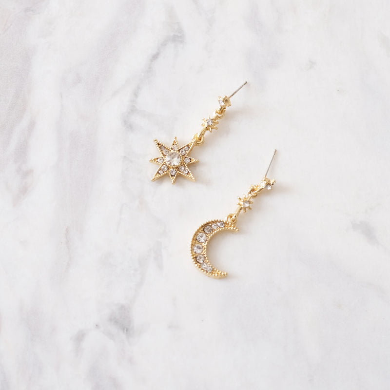 Aretes Star and Moon