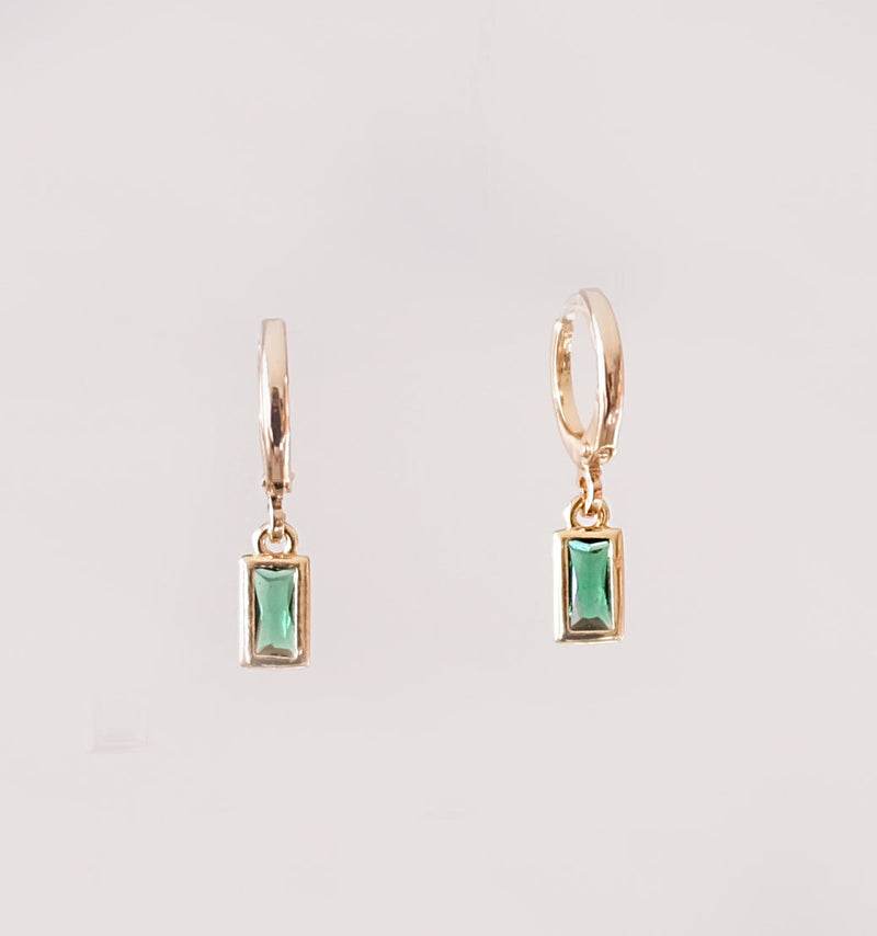 Aretes Huggie Martina -  Verde