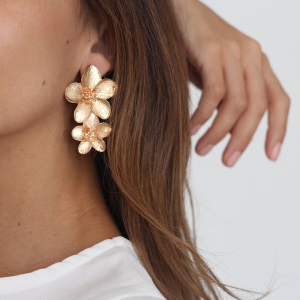 Aretes Two Flowers