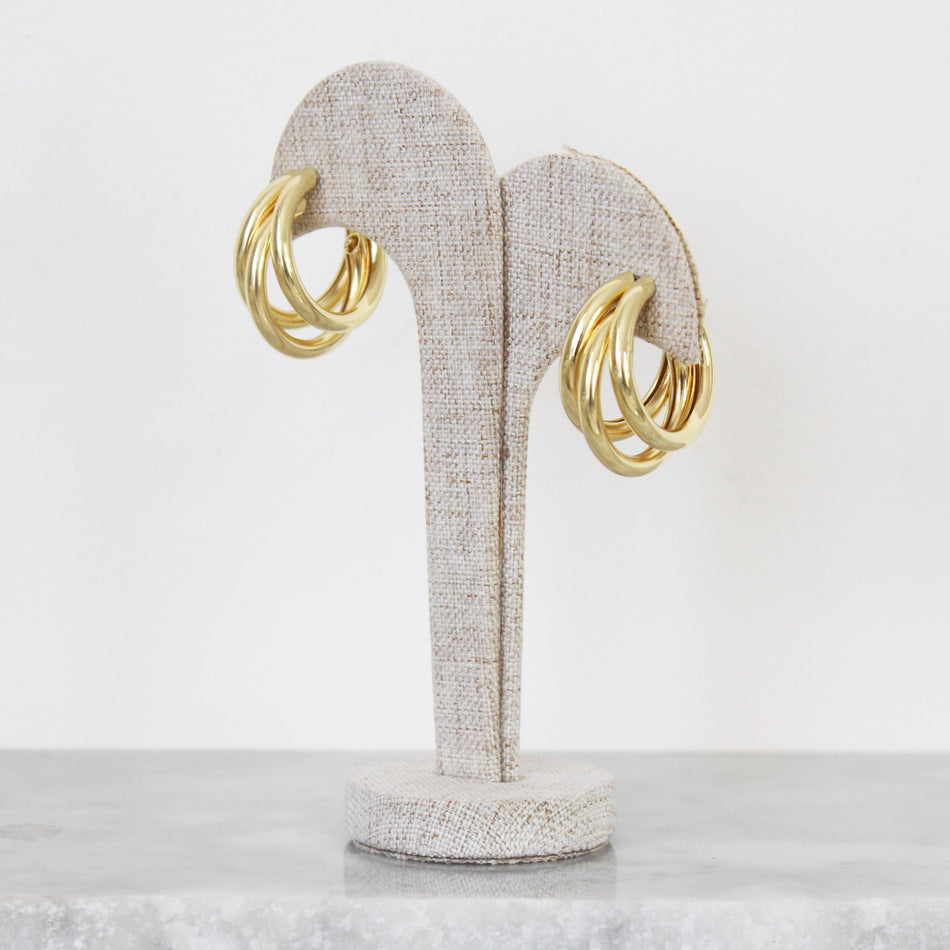 Aretes Triple Hoop