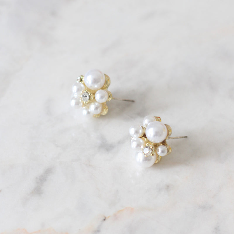 Aretes Blooming Pearls Shiny