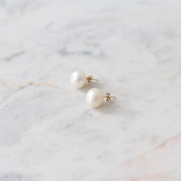 Aretes Classy Pearls Oro 10k