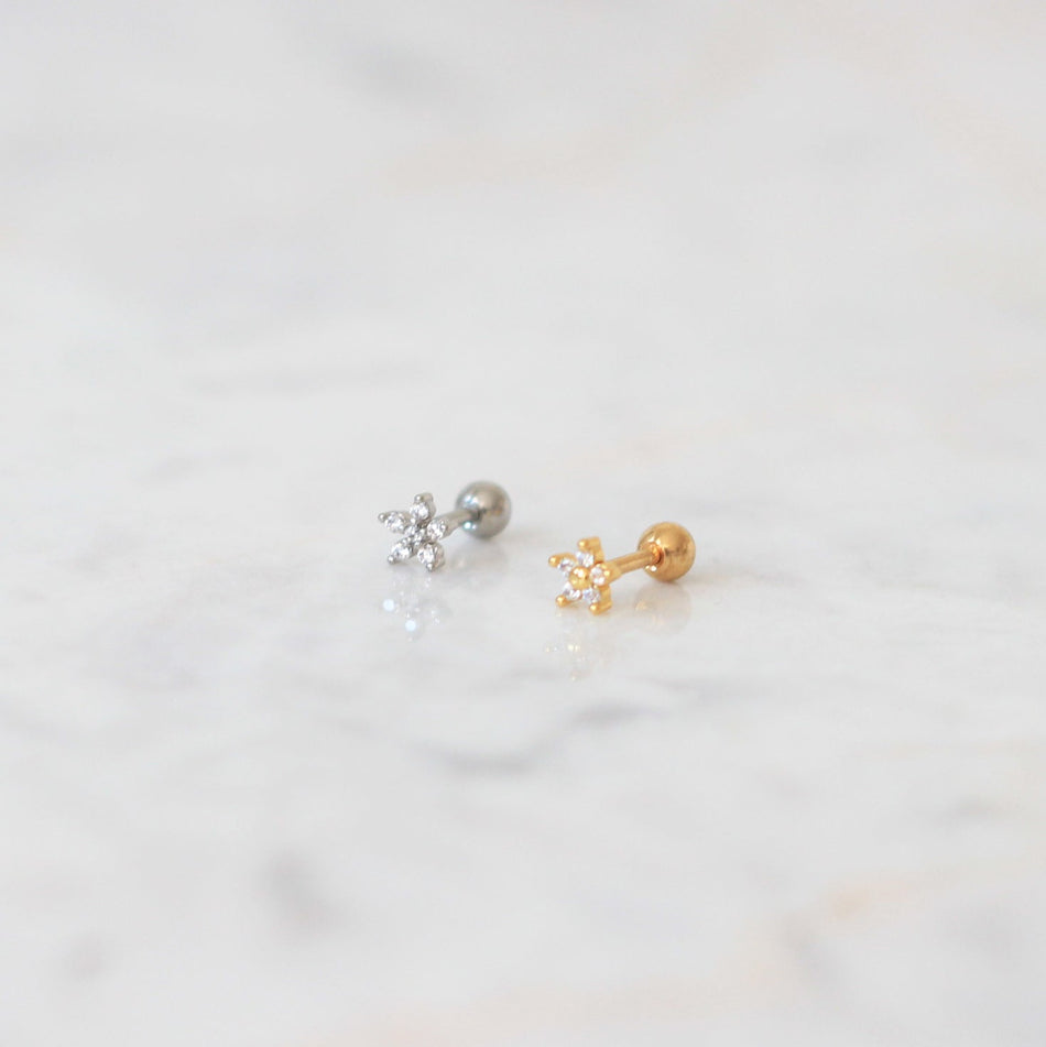 Aretes Piercing Flower