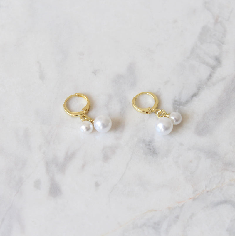 Aretes Two Pearls