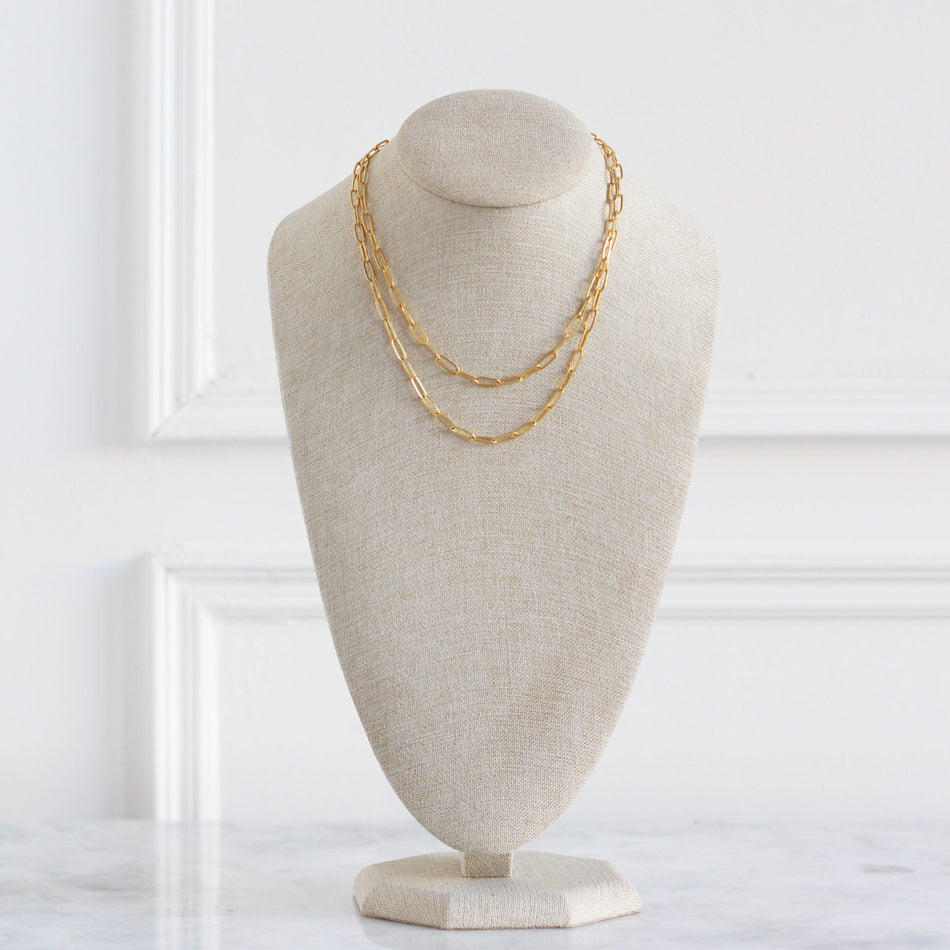 Collar Double Rectangle Chain