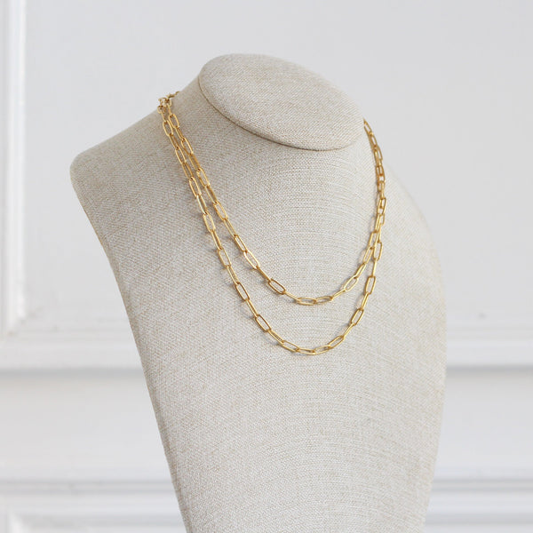 Collar Double Rectangle Chain