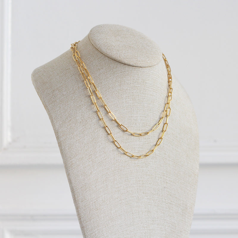 Collar Double Rectangle Chain